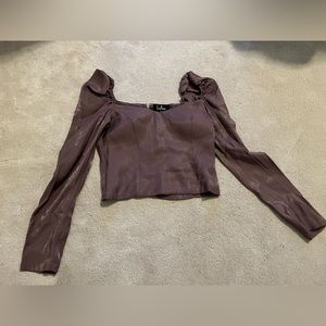 Brown long sleeve top